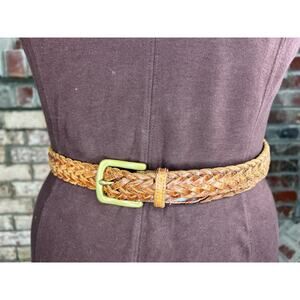 Split leather belt brown size 36